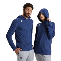 Bluza Arena Team Long Sleeve T-Shirt Panel z kapturem. Niebieskie bluzy damskie Arena, s, bez wzorów, z bawełny, z kapturem. Za 149.99 zł.