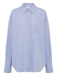 LeGer Koszula "Farine" w kolorze błękitno-szarym rozmiar: 38. Niebieskie koszule damskie LeGer, bez wzorów, z bawełny, bez kołnierzyka, bez ramiączek. Za 139.87 zł.