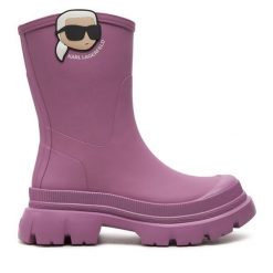 Kalosze KARL LAGERFELD. Czerwone kalosze damskie KARL LAGERFELD, bez wzorów. Za 829.99 zł.