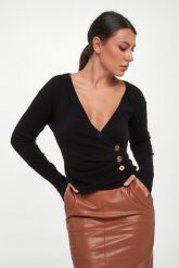 Sweter damski z wełny i kaszmiru ELISABETTA FRANCHI. Swetry klasyczne damskie Elisabetta Franchi, z kaszmiru, bez kołnierzyka. Za 1,689.00 zł.