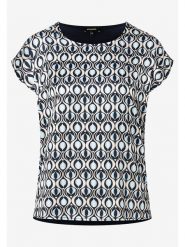 More & More Koszulka w kolorze granatowo-biało-błękitnym rozmiar: 40. Białe koszulki damskie More & More, bez wzorów, bez kołnierzyka, bez ramiączek. Za 74.46 zł.