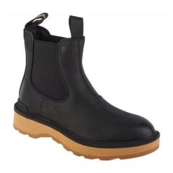 Buty Sorel Hi-Line Chelsea W 2009101010 czarne. Czarne botki damskie na zimę, z gumy, bez obcasa, bez zapięcia. Za 892.76 zł.