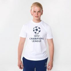 Koszulka UEFA Champions League. Białe koszulki damskie CHAMPIONS LEAGUE, s, bez wzorów, z bawełny, bez kołnierzyka, bez ramiączek. Za 139.99 zł.