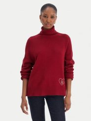 Liu Jo Golf MF5445 MS76L Czerwony Regular Fit. Czerwone golfy damskie Liu Jo, l, bez wzorów, z wiskozy, bez ramiączek. Za 769.99 zł.