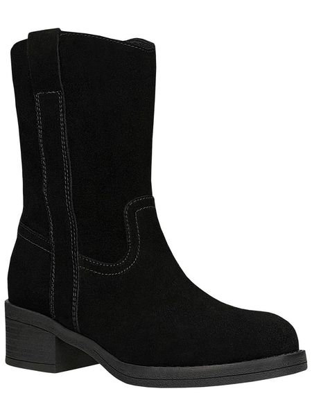 Wojas Skórzane botki w kolorze czarnym rozmiar: 40. Czarne botki damskie Wojas, eleganckie, bez obcasa, bez zapięcia. Za 218.57 zł.