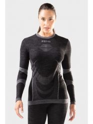 Iron-ic Koszulka funkcyjna "IRN 1.0" w kolorze czarno-szarym rozmiar: L/XL. Czarne koszulki damskie Iron-ic, l, bez wzorów, bez kołnierzyka, bez ramiączek. Za 195.77 zł.