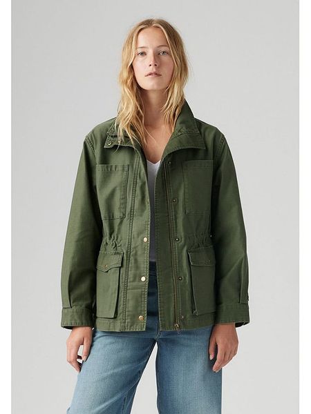 Levi's Kurtka przejściowa w kolorze khaki rozmiar: M. Brązowe kurtki damskie Levi's, m, bez wzorów, z bawełny, bez kaptura. Za 209.95 zł.