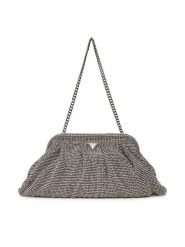 Guess Torebka Zalina Mini HWRY93 50710 Srebrny. Szare torebki wieczorowe damskie Guess, z aplikacjami, z tworzywa sztucznego, bez dodatków. Za 549.99 zł.