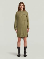 G-Star Sukienka w kolorze khaki rozmiar: XL. Brązowe sukienki damskie G-Star, bez wzorów, z wiskozy, klasyczne, bez ramiączek. Za 259.95 zł.
