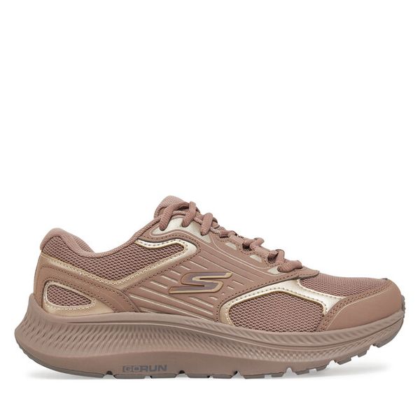 Buty do biegania Skechers. Brązowe obuwie sportowe damskie Skechers, bez zapięcia, do biegania. Za 239.99 zł.