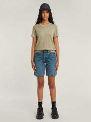 G-Star Koszulka w kolorze khaki rozmiar: M. Brązowe bluzki damskie G-Star, m, bez wzorów, z bawełny, retro, bez kołnierzyka, bez ramiączek. Za 101.94 zł.
