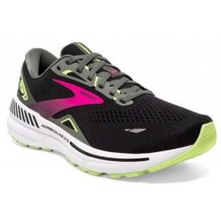 Buty do biegania damskie Brooks Adrenaline GTS 23. Czarne obuwie sportowe damskie Brooks, bez zapięcia, do biegania. W wyprzedaży za 529.45 zł.