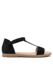 Lasocki Young Sandały VERNIS CI12-3027-11 Czarny. Czarne sandały dziewczęce Lasocki Young, ze skóry, bez obcasa, bez zapięcia. Za 82.99 zł.