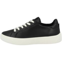 Buty do chodzenia damskie Ecco Sneaker Street Tray. Czarne obuwie sportowe damskie ECCO, z materiału, bez zapięcia, trekkingowe. Za 851.00 zł.