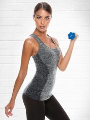 Controlbody Top sportowy w kolorze szarym rozmiar: L/XL. Szare koszulki sportowe damskie Controlbody, l, bez wzorów, z materiału, bez ramiączek, outdoorowe. Za 79.96 zł.