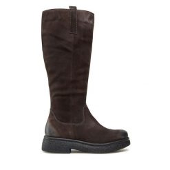 Kozaki Lasocki. Szare kozaki damskie Lasocki, bez obcasa, na płaskiej podeszwie, bez zapięcia. Za 279.99 zł.