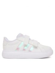 Adidas Sneakersy Grand Court 3.0 Bubble Shoes Infants KJ0897 Biały. Białe buty sportowe dziewczęce Adidas, ze skóry, bez zapięcia. Za 139.99 zł.