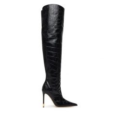 Kozaki Elisabetta Franchi. Czarne kozaki damskie Elisabetta Franchi, bez obcasa, na szpilce, bez zapięcia. Za 3,689.00 zł.