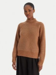 Calvin Klein Jeans Sweter Woolen Stitch LV044D372G Brązowy Regular Fit. Brązowe swetry klasyczne damskie Calvin Klein Jeans, xs, z jeansu, bez kołnierzyka. Za 469.99 zł.