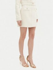 Guess Spódnica mini W5RD63 WGW82 Beżowy Regular Fit. Brązowe spódnice damskie Guess, xl, z aplikacjami, z syntetyku, mini. Za 239.99 zł.