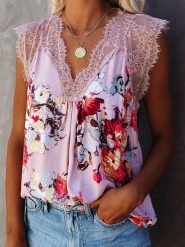 LA Angels Bluzka w kolorze jasnoróżowym ze wzorem rozmiar: M. Różowe bluzki damskie LA Angels, m, bez wzorów, z koronki, bez kołnierzyka, bez ramiączek. Za 117.45 zł.