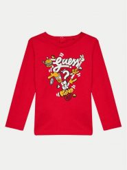 Guess Bluzka I4YI02 K8HM4 Czerwony Regular Fit. Czerwone t-shirty i koszulki chłopięce Guess, z aplikacjami, z bawełny, bez kołnierzyka, bez ramiączek. Za 59.99 zł.