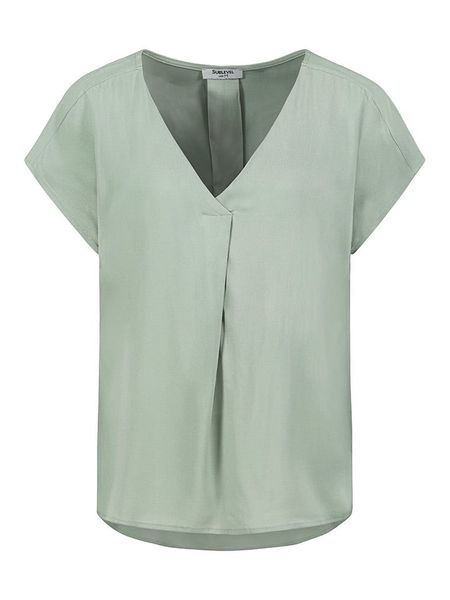 Sublevel Bluzka w kolorze jasnozielonym rozmiar: XL. Zielone bluzki damskie Sublevel, s, bez wzorów, z wiskozy, klasyczne, bez kołnierzyka, bez ramiączek. Za 68.95 zł.