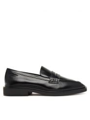 Calvin Klein Lordsy Square Loafer Lth HW0HW03183 Czarny. Czarne półbuty damskie Calvin Klein, bez wzorów, ze skóry, bez obcasa, bez zapięcia. Za 649.99 zł.