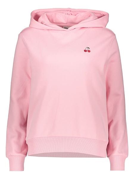 ONLY Bluza w kolorze jasnoróżowym rozmiar: XL. Różowe bluzy damskie Only, xl, bez wzorów, z kapturem. Za 89.47 zł.