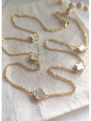 Miu Silver Pozłacany naszyjnik z elementami ozdobnymi - dł. 60 cm rozmiar: onesize. Białe naszyjniki damskie Miu Silver, pozłacane. Za 217.99 zł.