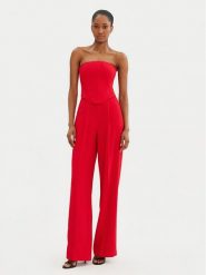 PINKO Kombinezon Gallo 104884 A213 Czerwony Regular Fit. Czerwone sukienki damskie Pinko, bez wzorów, z wiskozy, bez ramiączek. Za 1,579.00 zł.