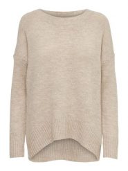 ONLY Sweter "Nanjing" w kolorze beżowym rozmiar: S. Brązowe swetry klasyczne damskie Only, s, bez kołnierzyka. Za 83.42 zł.