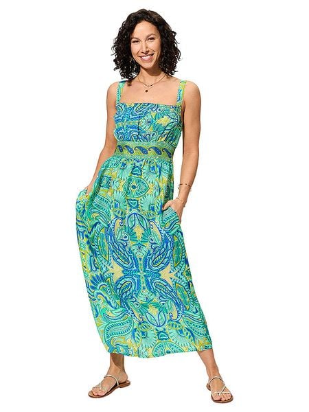 Aller Simplement Sukienka w kolorze zielono-niebieskim rozmiar: 38/40. Niebieskie sukienki damskie Aller Simplement, bez wzorów, klasyczne, bez ramiączek. Za 69.91 zł.