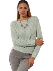 Creation L Sweter w kolorze zielono-błękitnym rozmiar: 42. Niebieskie swetry klasyczne damskie creation L, l, ze splotem, bez kołnierzyka. Za 104.95 zł.
