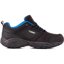 Buty trekkingowe damskie DK czarno niebieskie czarne. Czarne obuwie trekkingowe damskie z materiału, bez zapięcia. Za 197.04 zł.