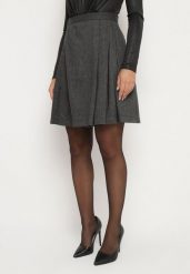 Szara Spódnica w Stylu Preppy z Szerokimi Plisami Enaliea. Szare spódnice damskie Born2be, na co dzień, na jesień, m, bez wzorów, z wiskozy, eleganckie, mini. Za 129.99 zł.