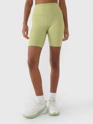 SPODENKI DAMSKIE 4F TRENINGOWE LEGGINSY KRÓTKIE KOLARKI KOLOR ZIELONY. Zielone legginsy damskie 4F, xl, bez wzorów, z materiału. Za 73.80 zł.