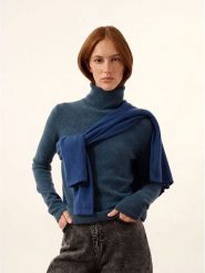 Just Cashmere Kaszmirowy golf "Ava" w kolorze granatowym rozmiar: S. Niebieskie golfy damskie Just Cashmere, s, bez wzorów, z kaszmiru, bez ramiączek. Za 459.95 zł.