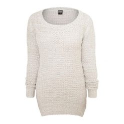 Długi Kombinezon Damski Z Szerokim Dekoltem. Białe kombinezony damskie Urban Classics, xl, bez wzorów, bez kołnierzyka, bez ramiączek, długie. Za 120.99 zł.