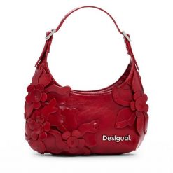 Torebka Desigual. Czerwone torebki klasyczne damskie Desigual, bez dodatków. Za 279.99 zł.