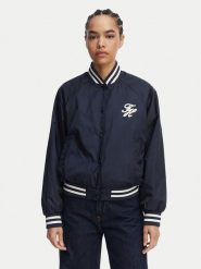 Tommy Hilfiger Kurtka bomber Logo Appliqué WW0WW48618 Granatowy Regular Fit. Niebieskie kurtki damskie Tommy Hilfiger, l, bez wzorów, z syntetyku, bez kaptura. Za 949.99 zł.