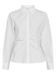 MOSS COPENHAGEN Bluzka "Ramen" w kolorze białym rozmiar: XL. Białe bluzki damskie Moss Copenhagen, xl, bez wzorów, z bawełny, bez kołnierzyka, bez ramiączek. Za 170.81 zł.