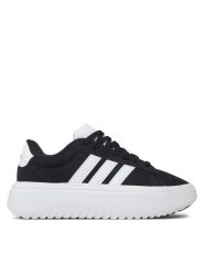 Adidas Sneakersy Grand Court Platform IE1102 Czarny. Czarne obuwie sportowe damskie Adidas, ze skóry, bez zapięcia. Za 309.99 zł.