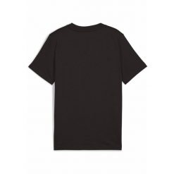 Młodzieżowa koszulka ESS z logo No. 1 PUMA Black. Czarna bluzki damskie Puma, m, bez wzorów, z bawełny, bez kołnierzyka, bez ramiączek. Za 79.00 zł.