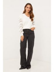 Soft Cashmere Sweter w kolorze białym rozmiar: 34/36. Białe swetry klasyczne damskie Soft Cashmere, bez kołnierzyka. Za 152.99 zł.
