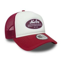 Czapka Trucker New Era Oval Foam Patch. Czerwone czapki z daszkiem damskie New Era, bez wzorów. Za 152.50 zł.