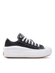 Converse Trampki Ctas Move Ox 570256C Czarny. Czarne trampki damskie Converse, bez wzorów, z materiału, bez zapięcia. Za 339.99 zł.