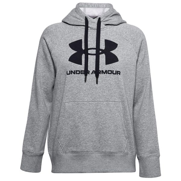 Bluza dresowa sportowa damska Under Armour Rival Fleece Logo Hoodie. Szare bluzy damskie Under Armour, xs, bez wzorów, z bawełny, bez kaptura. Za 159.99 zł.