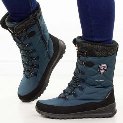 Granatowe zimowe śniegowce damskie z membraną American Club Softshell Sn82/25. Niebieskie śniegowce damskie American CLUB, z jeansu. Za 259.00 zł.