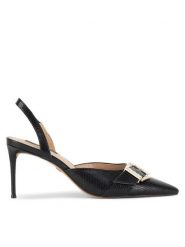 Nine West Szpilki SJ1489-6 Czarny. Czarne szpilki damskie Nine West, bez wzorów, z materiału, bez obcasa, na szpilce, bez zapięcia. Za 229.99 zł.